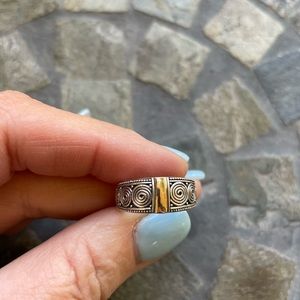 18K Gold BA Suarti Bali S925 sterling silver ring